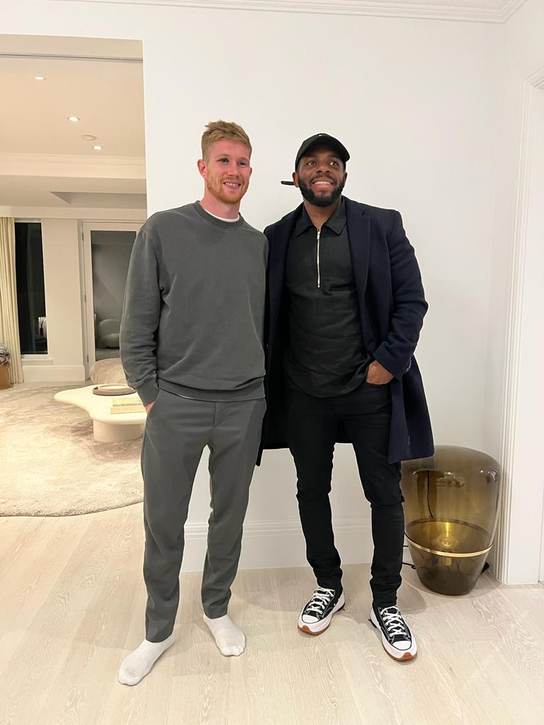 Kevin De Bruyne with Paul Adesoye