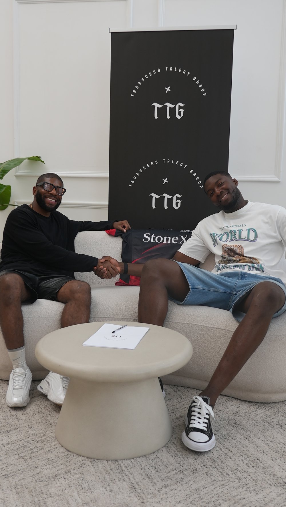 Paul Adesoye and Olamide Sodeke at Transcend Talent Group